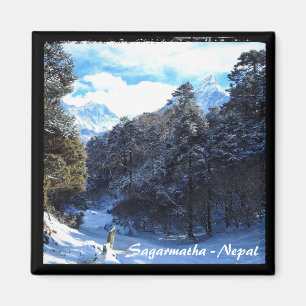 Snowy Himalayas, Sagarmatha - Nepal Magneet