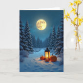 Snowy Holiday Glow Pumpkins Kaart (Gele Bloem)