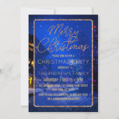 Snowy Holiday Lights - kerstfeest Kaart (Voorkant)