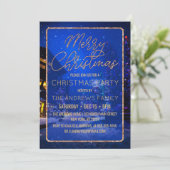 Snowy Holiday Lights - kerstfeest Kaart (Staand voorkant)