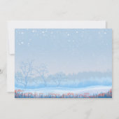 Snowy Holiday Party Invitation Kaart (Achterkant)