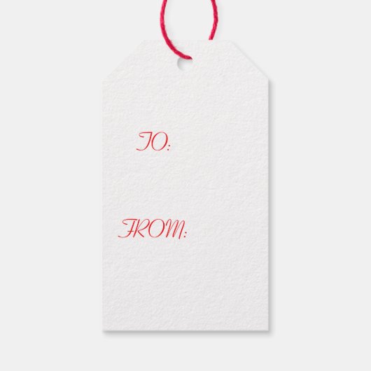 Snowy Holly Gift Labels Cadeaulabel (Achterkant)