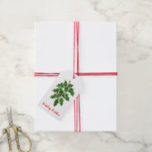 Snowy Holly Gift Labels Cadeaulabel (Met Touw)