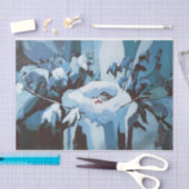 Snowy Home, het wintervogelnest Tissuepapier (Craft)