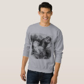 Snowy - Horned Owls  Wood Engraving Trui (Voorkant volledig)