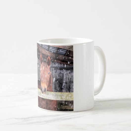 Snowy horse-mok koffiemok (Voorkant rechts)