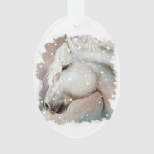 Snowy Horse Ornament (voorkant)