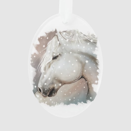 Snowy Horse Ornament (achterkant)