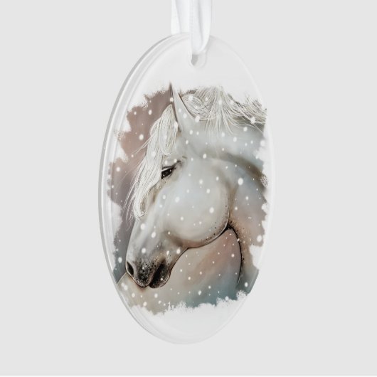 Snowy Horse Ornament (voorkant)