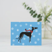 Snowy Hound Briefkaart (Staand voorkant)