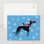Snowy Hound Briefkaart (Voorkant / Achterkant)