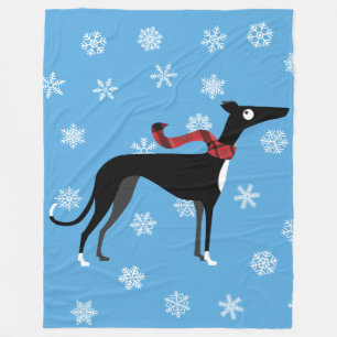 Snowy Hound Fleece Deken