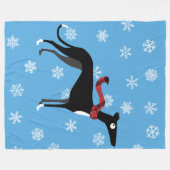 Snowy Hound Fleece Deken (Voorkant (Horizontaal))