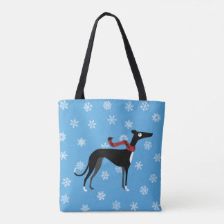 Snowy Hound Tote Bag