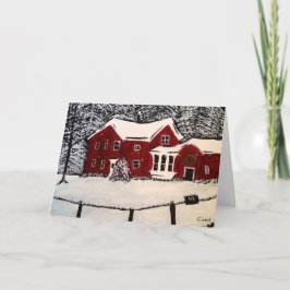 Snowy House Holiday Kaart