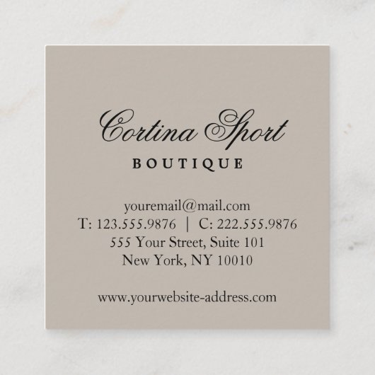 Snowy huizen visitekaartje (Achterkant)