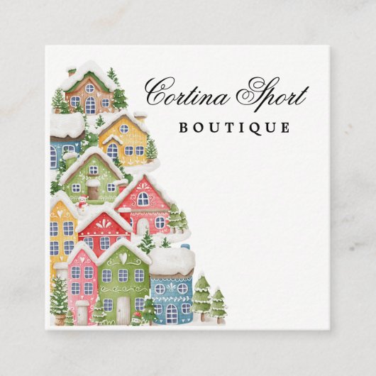 Snowy huizen visitekaartje (Voorkant)