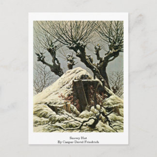 Snowy Hut door Caspar David Friedrich Briefkaart