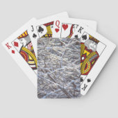 Snowy Ice Branches in Winter Pokerkaarten (Achterkant)