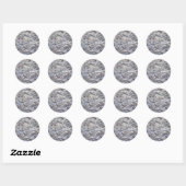 Snowy Ice Branches in Winter Ronde Sticker (Vel)