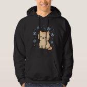 Snowy Kawaii Cat – Cute Winter Kitty Hoodie (Voorkant)