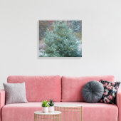 Snowy kerstboom canvas afdruk (Insitu (Woonkamer))
