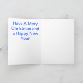 Snowy kerstboom feestdagen kaart (Binnen)