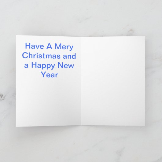 Snowy kerstboom feestdagen kaart (Binnen)