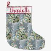 Snowy kerstboom grote kerstsok (Voorkant)