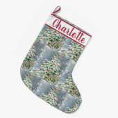 Snowy kerstboom grote kerstsok (Voorkant (Hangend))