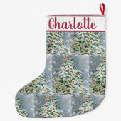 Snowy kerstboom grote kerstsok (Achterkant)