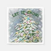 Snowy kerstboom servet (Voorkant)