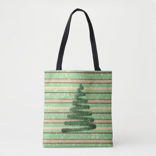Snowy-kerstboom Tote Bag (Voorkant)