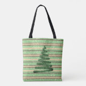 Snowy-kerstboom Tote Bag (Achterkant)