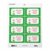 Snowy kerstboombakjes cadeaulabels voor label (Full Sheet)