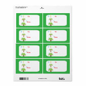 Snowy kerstboomcadeaulabels voor label (Full Sheet)