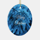 Snowy Kerstbos Keramisch Ornament (Rechts)