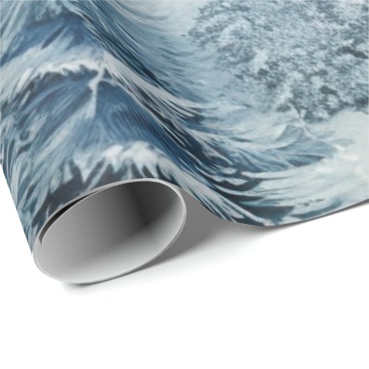 Snowy kerstdorp cadeaupapier (Rol Hoek)