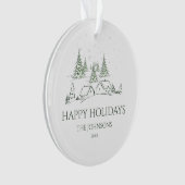 Snowy kerstdorp ornament (voorkant)