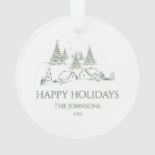 Snowy kerstdorp ornament (achterkant)