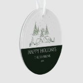 Snowy kerstdorp ornament (voorkant)