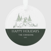 Snowy kerstdorp ornament (achterkant)