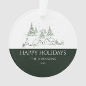 Snowy kerstdorp ornament (voorkant)