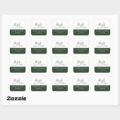 Snowy kerstdorp vierkante sticker (Vel)