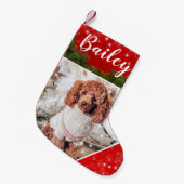 Snowy Kerstmis Aangepaste foto van foto's foto's s Kleine Kerstsok (Voorkant (Hangend))