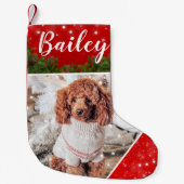 Snowy Kerstmis Aangepaste foto van foto's foto's s Kleine Kerstsok (Voorkant)