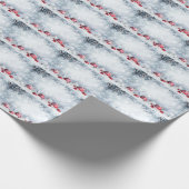 Snowy Kerstmis Cadeaupapier (Hoek)
