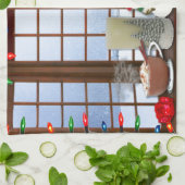 Snowy Kerstmis Eve Kitchen Towels Theedoek (Gevouwen)