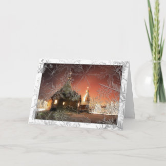 Snowy Kerstmis Feestdagen Kaart