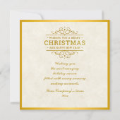 Snowy Kerstmis Gnome en Santa's slee geschenken Kaart (Achterkant)